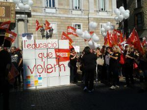 La protesta de CCOO contra la política d&#039;ensenyament