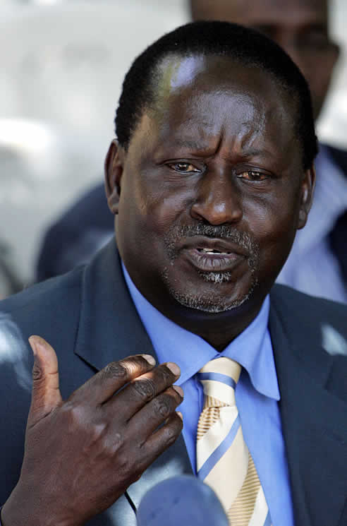 Odinga, líder del Movimiento Democrático Naranja