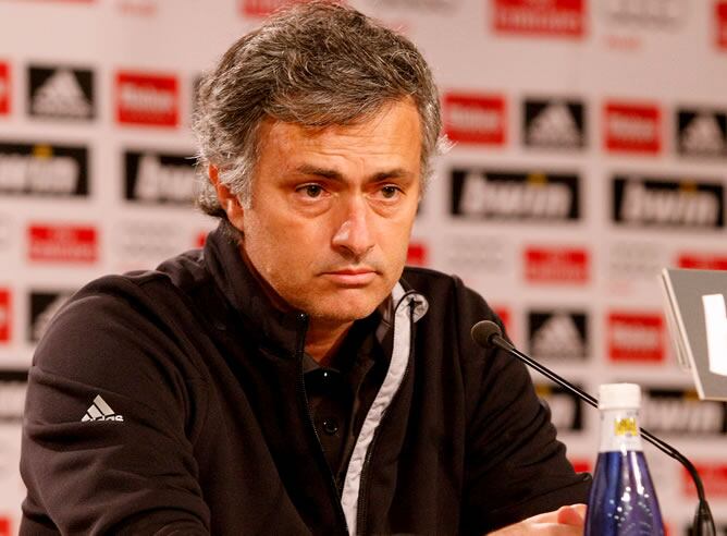 Mourinho, durante una rueda de prensa