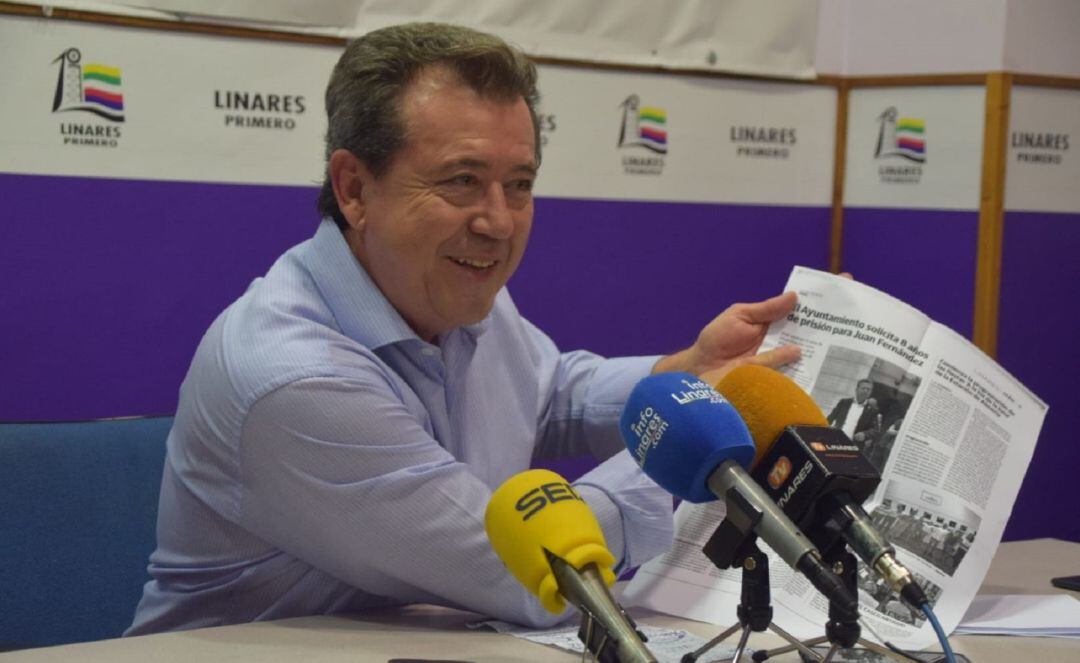 Juan Fernández, en su comparecencia pública de esta mañana.