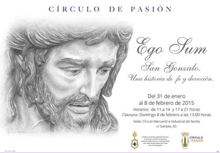 Cartel de la exposición Ego Sum que podremos disfrutar hasta el próximo 8 de febrero en la sede del Círculo Mercantil, en la calle Sierpes