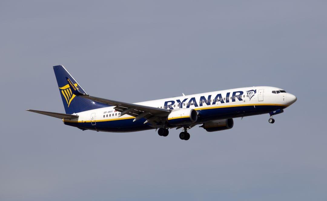 Un avión de la compañía irlandesa Ryanair