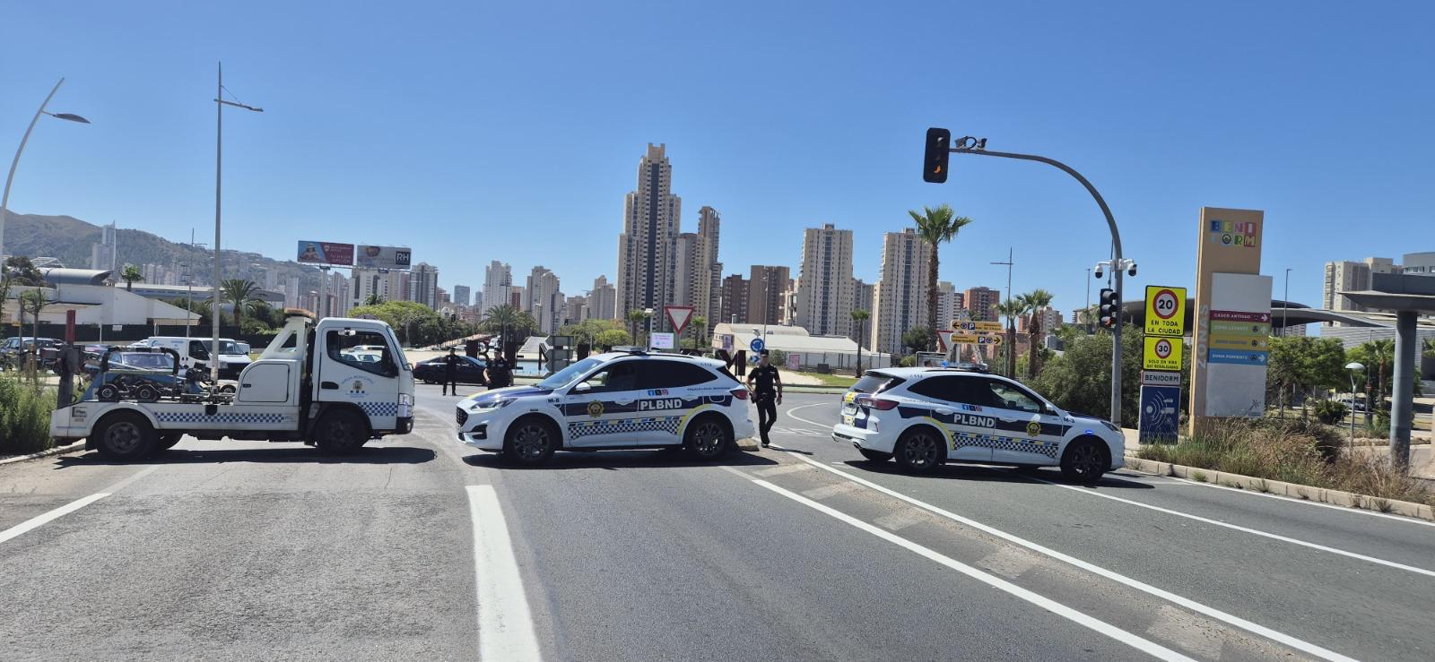 Benidorm se 'blinda' en un simulacro policial para evitar fugas de delincuentes
