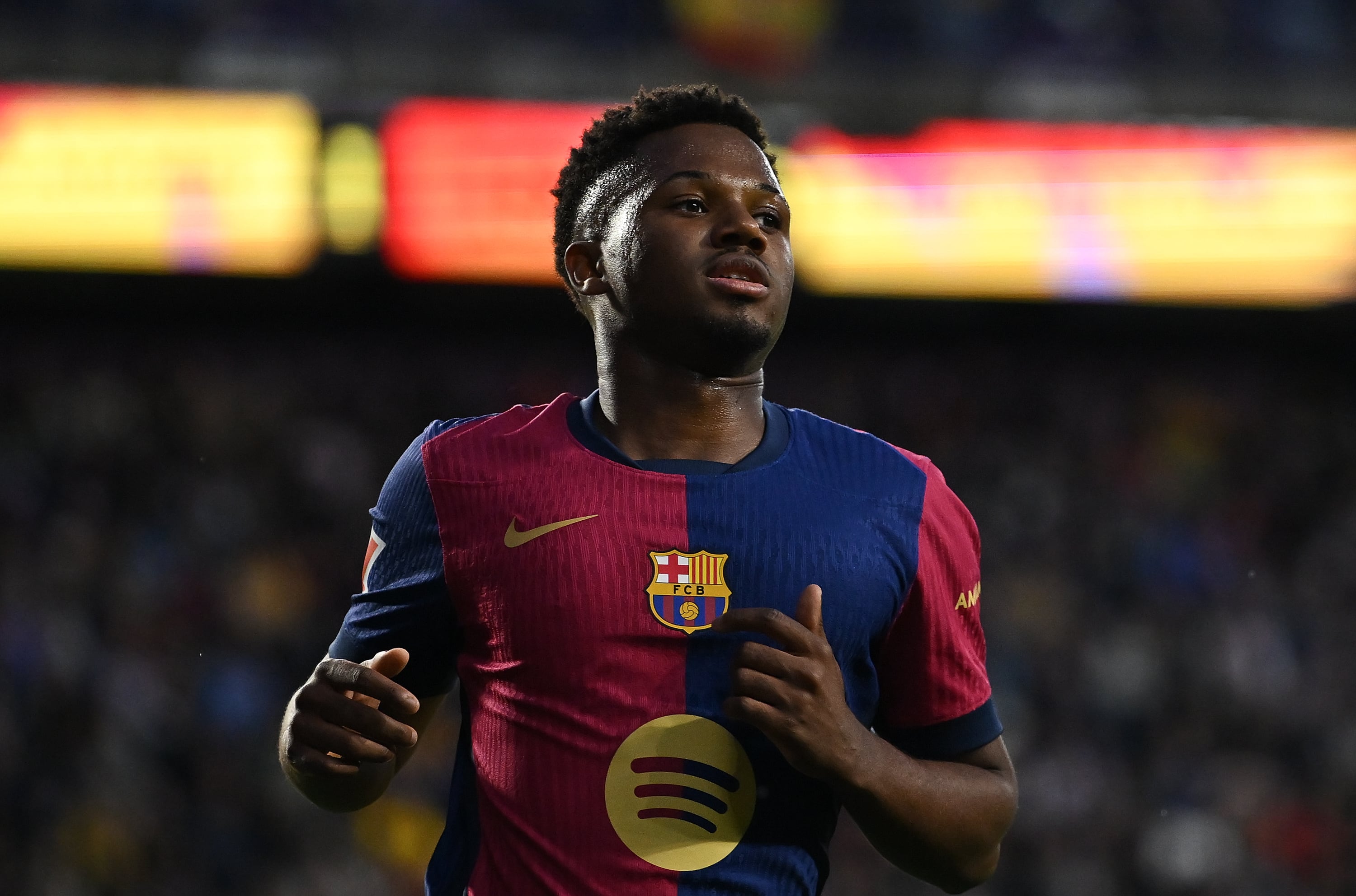 Ansu Fati, durante un partido esta temporada (Denis Doyle/Getty Images).