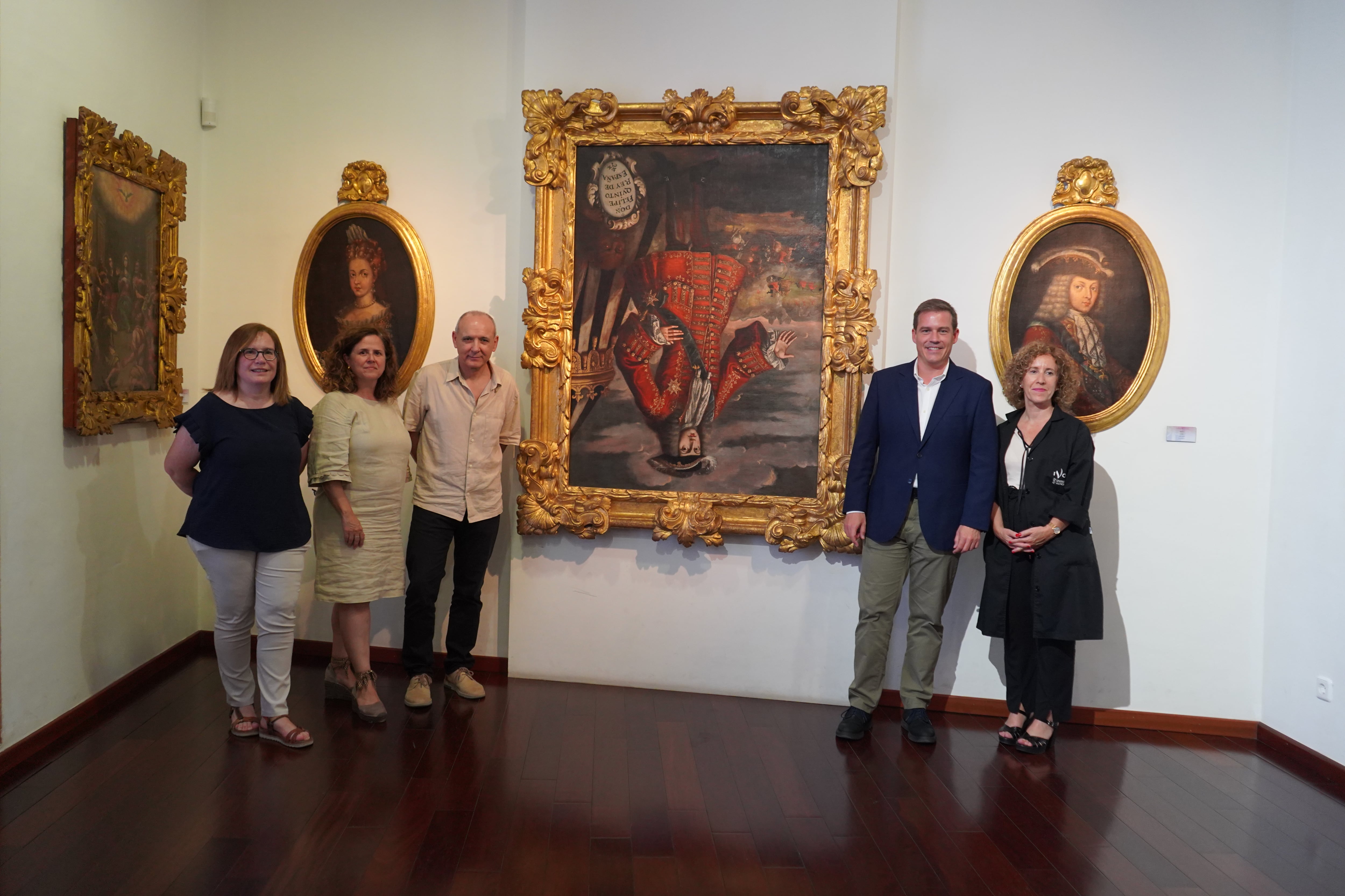 Primera foto oficial de la nueva etapa del cuadro de Felipe V en Xàtiva. Fuente: Ajuntament de Xàtiva