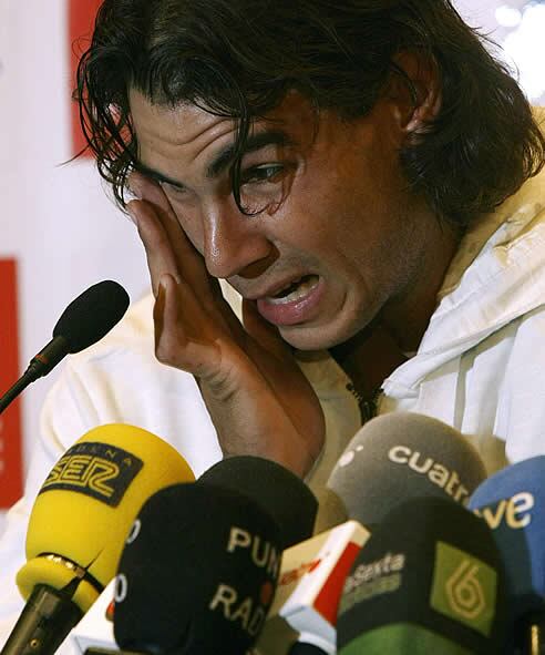 Nadal, en la rueda de prensa en la que anunció que no jugará la final de la Davis