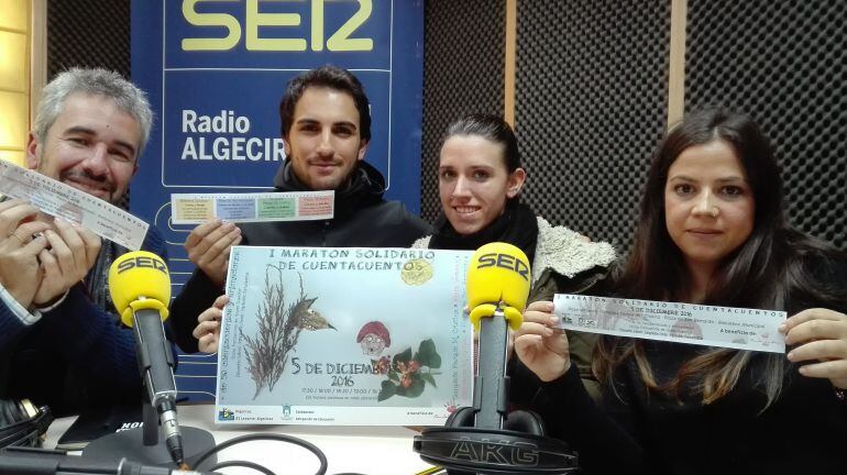 Profesor y alumnos del IES Levante esta mañana en Hoy por Hoy Campo de Gibraltar.