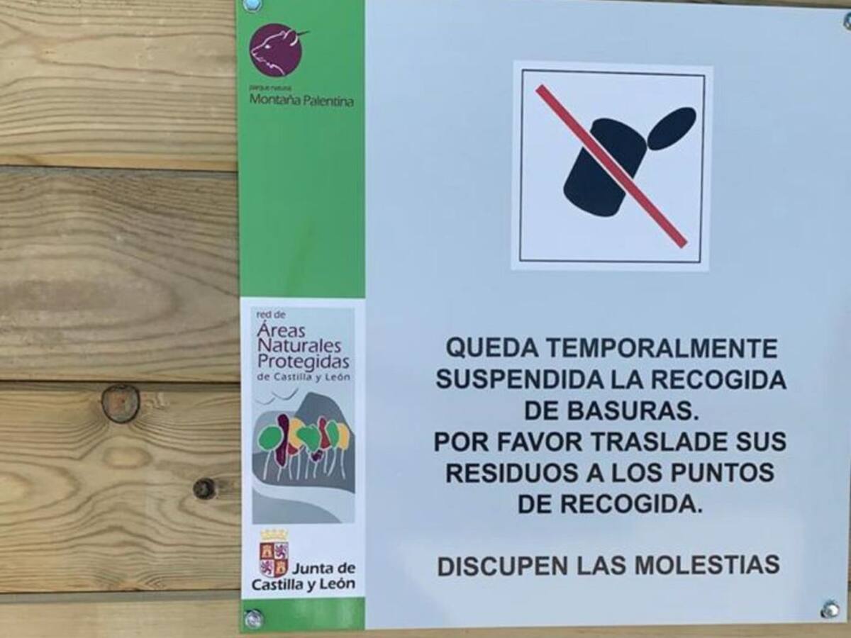 Denuncian que no se recoja la basura en la Montaña Palentina en pleno verano