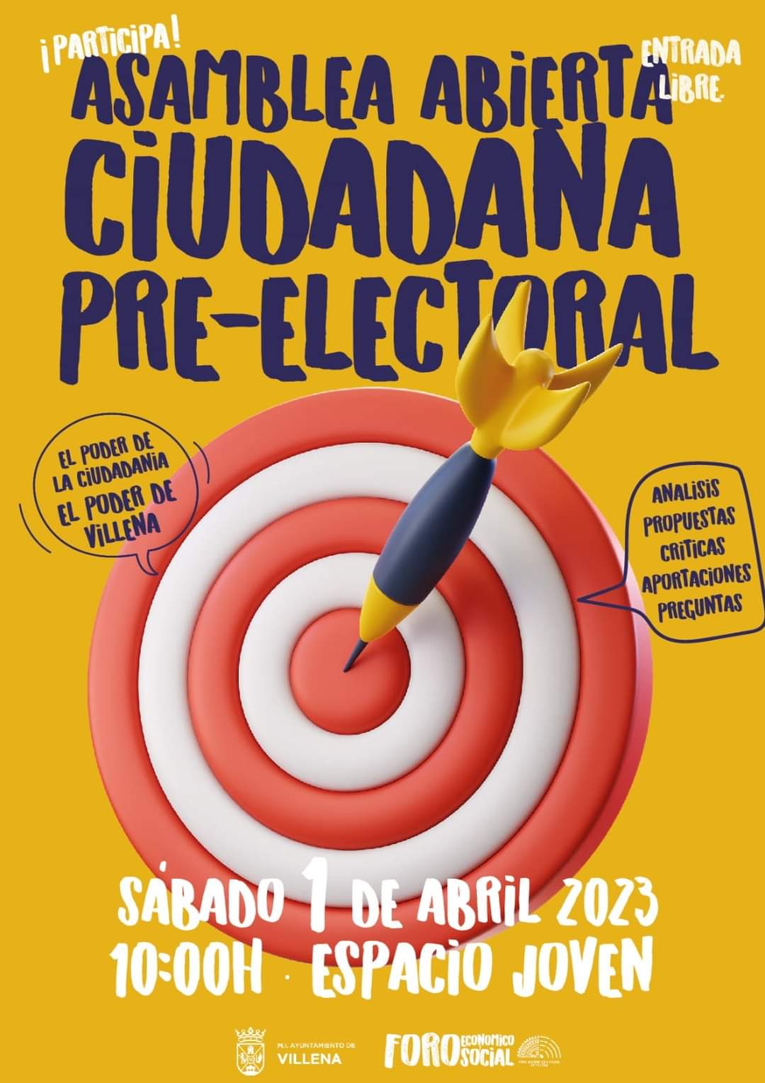 Cartel del acto de este sábado