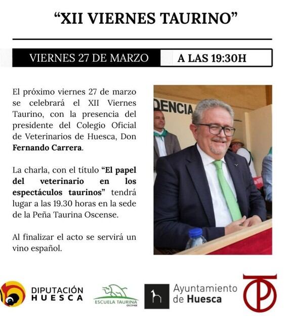 Fernando Carrera participará en los Viernes Taurinos