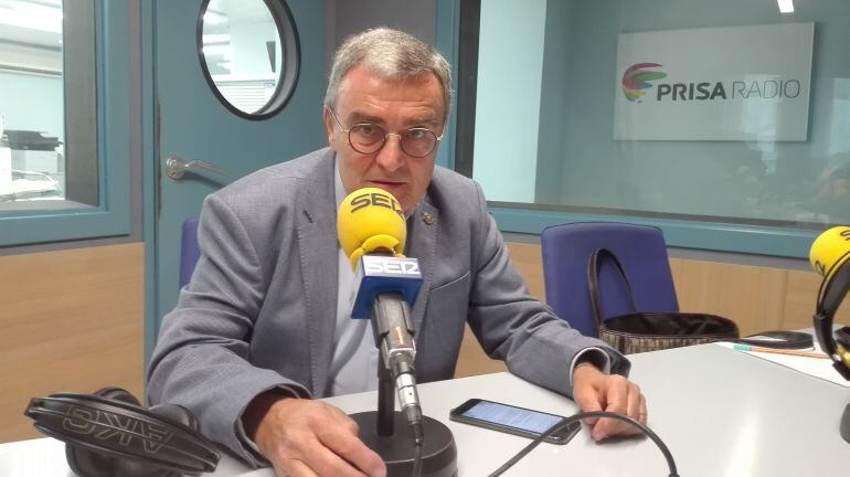 Imatge de l'entrevista d'Àngel Ros, el juliol passat, a Ràdio Lleida-Cadena SER.
