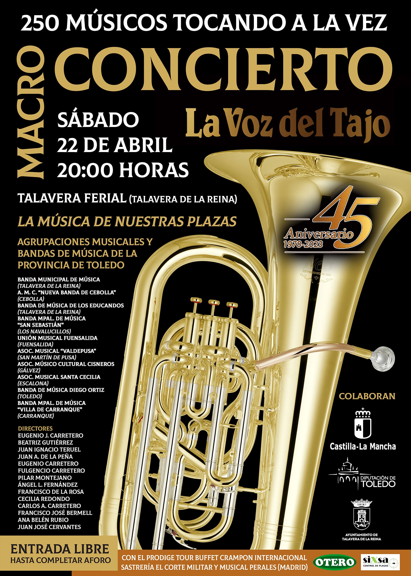 Cartel del Concierto Aniversario &#039;La Voz del Tajo&#039;