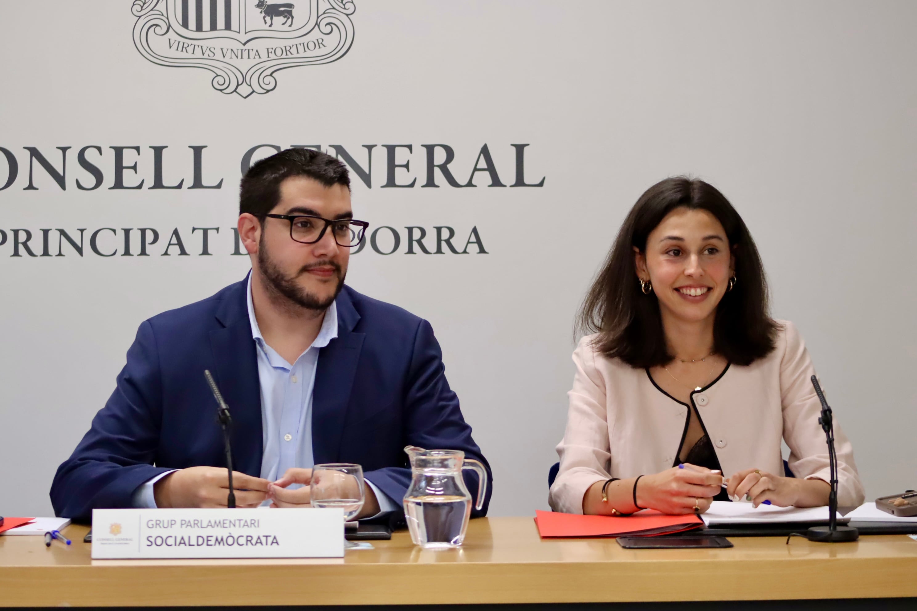 Els consellers general del PS, Pere Baró i Laia Moliné
