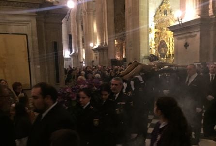 Momentos previos a la salida de la Catedral