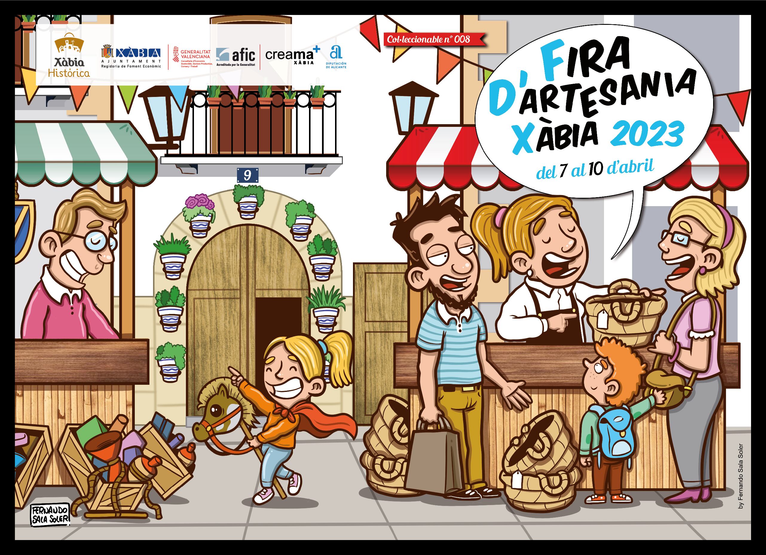 Cartel de la Fira d&#039;Artesania, a celebrar del 7 al 10 de abril en Xàbia.