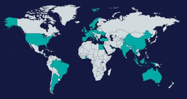 Los países afectados por el Joker.