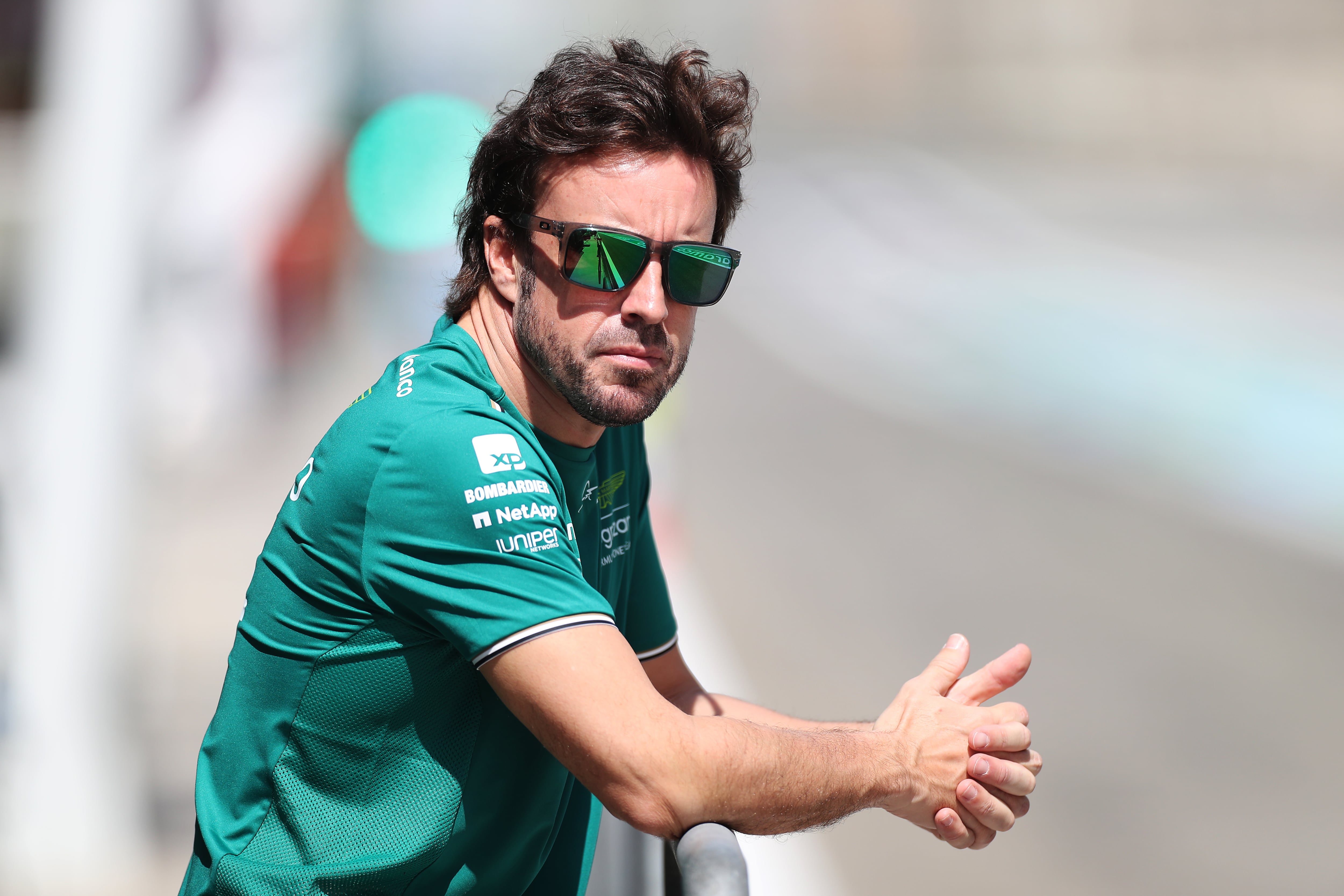 Fernando Alonso, en la previa del GP de Bahrein con Aston Martin