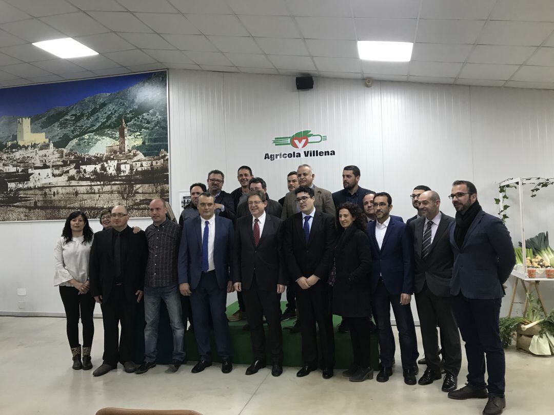 Momento de la visita a las instalaciones del Presidente de la Generalitat