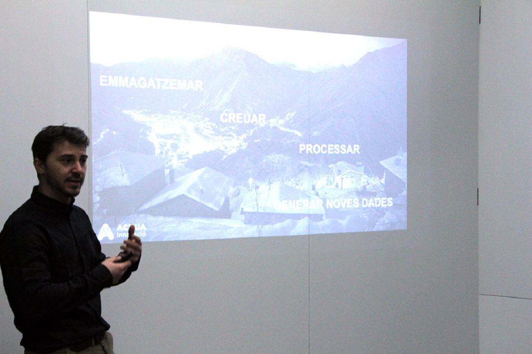 El director d'Actua Innovació, Marc Pons, durant la presentació de la plataforma. 
 