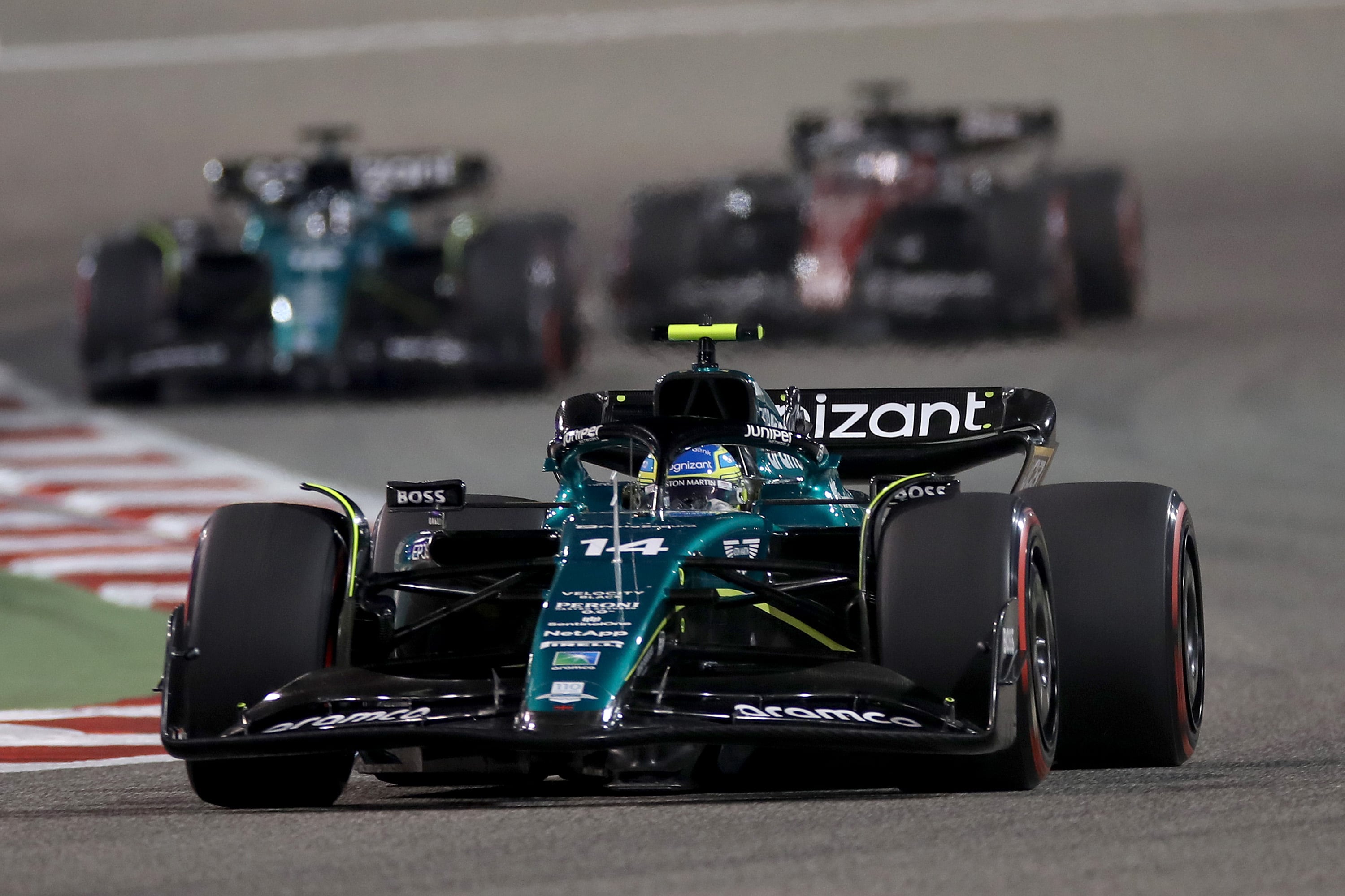 Fernando Alonso durante el Gran Premio de Bahrein.