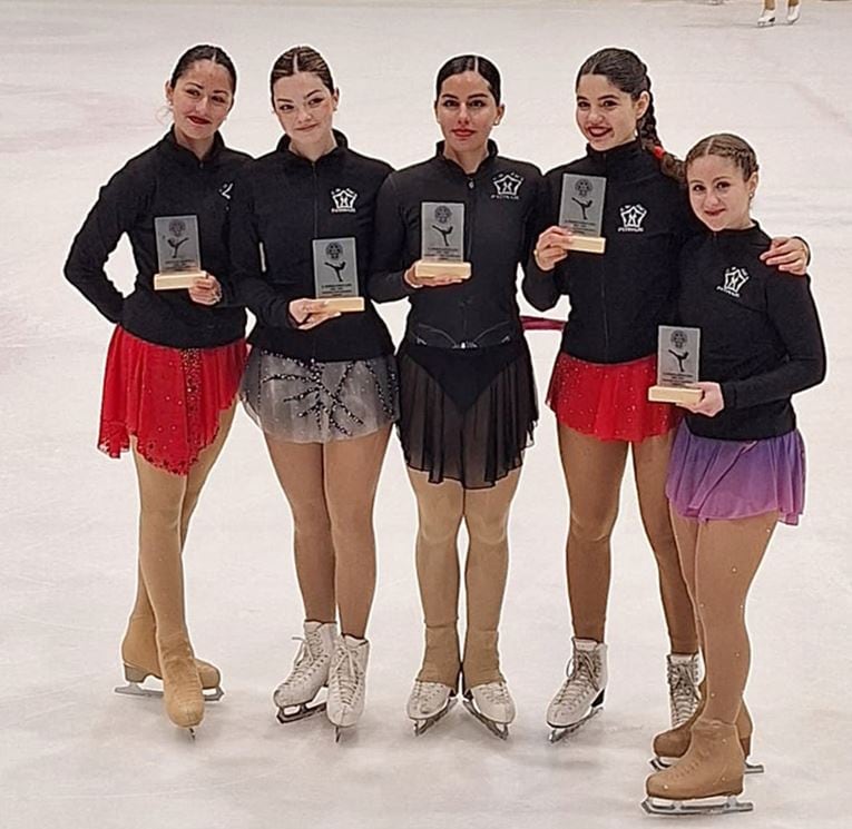 Patinadoras del CH Jaca participantes en la competición