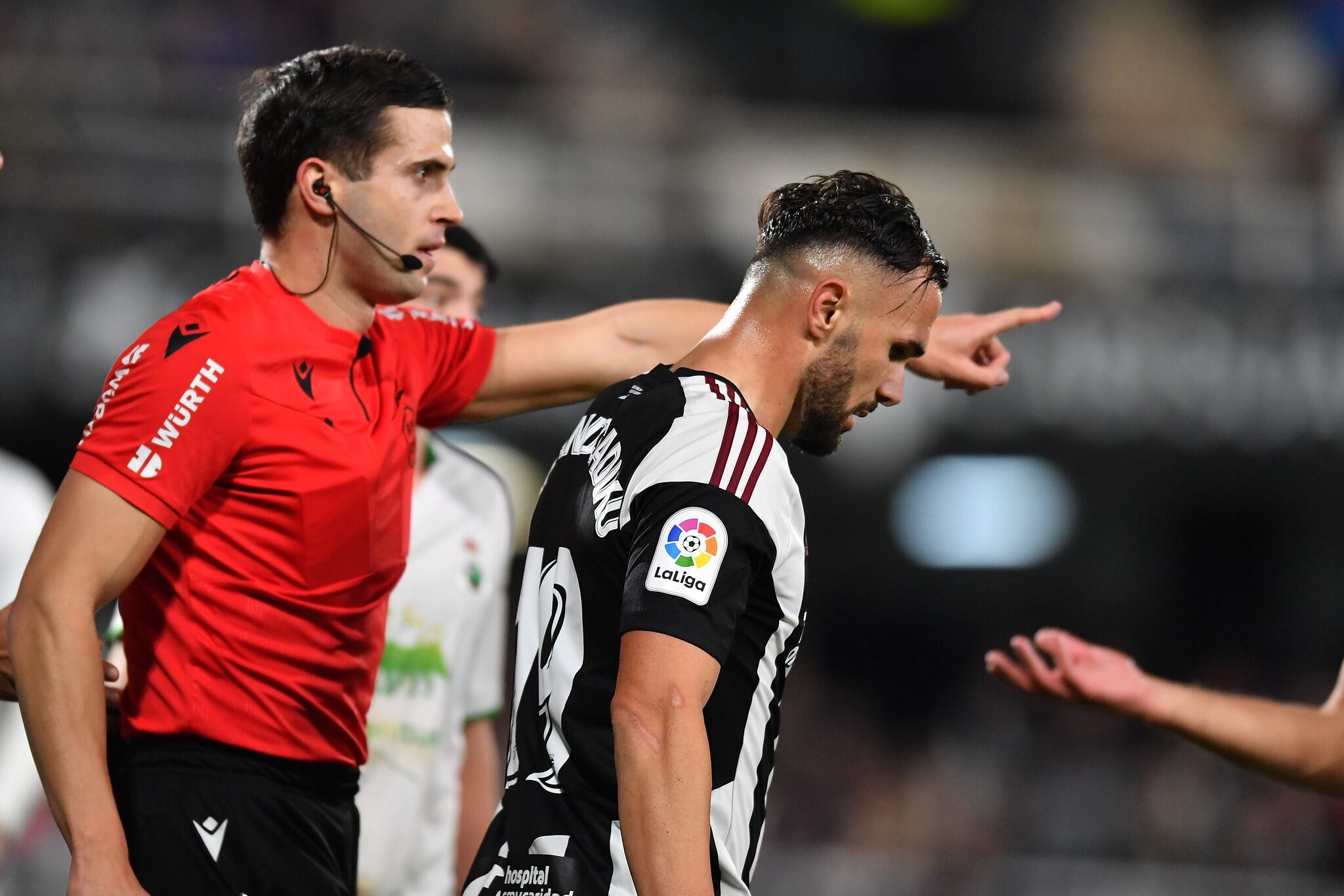 Guzmán Mansilla durante el partido del Cartagena ante el Racing