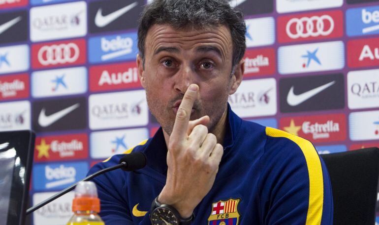 Luis Enrique, en la rueda de prensa previa al partido ante el Rayo.