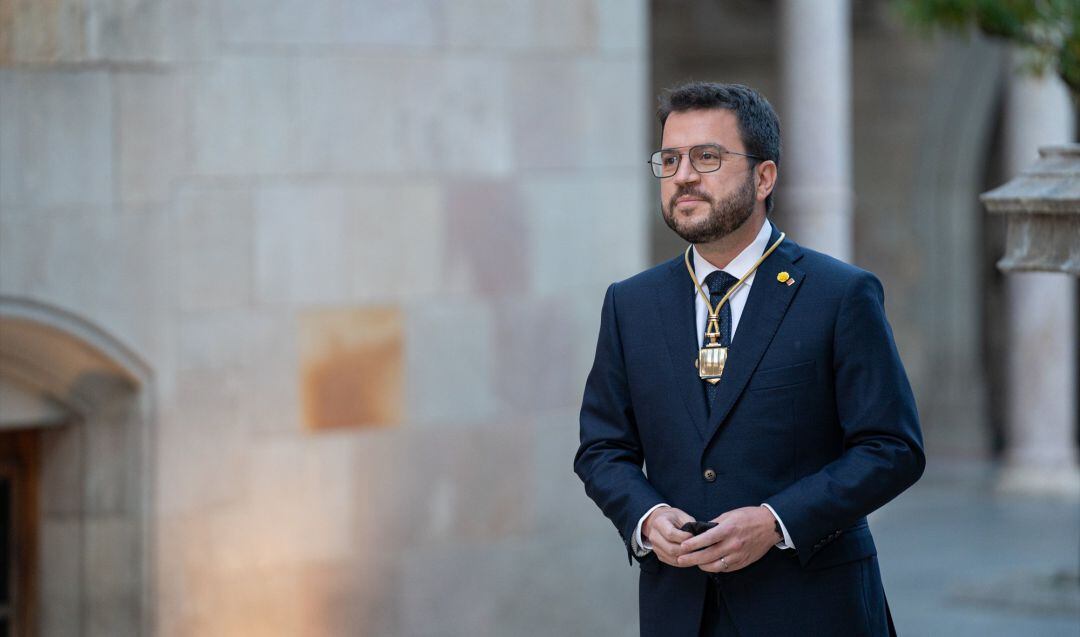 El president de la Generalitat, Pere Aragonès, hace 100 días, en su toma de posesión