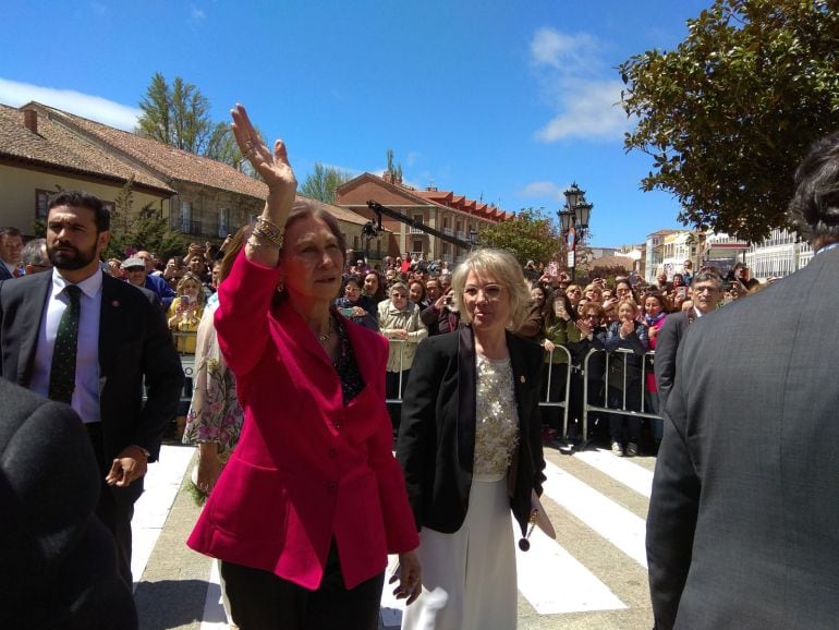 La Reina Emérita, Doña Sofía, en Aguilar de Campoo (Palencia)