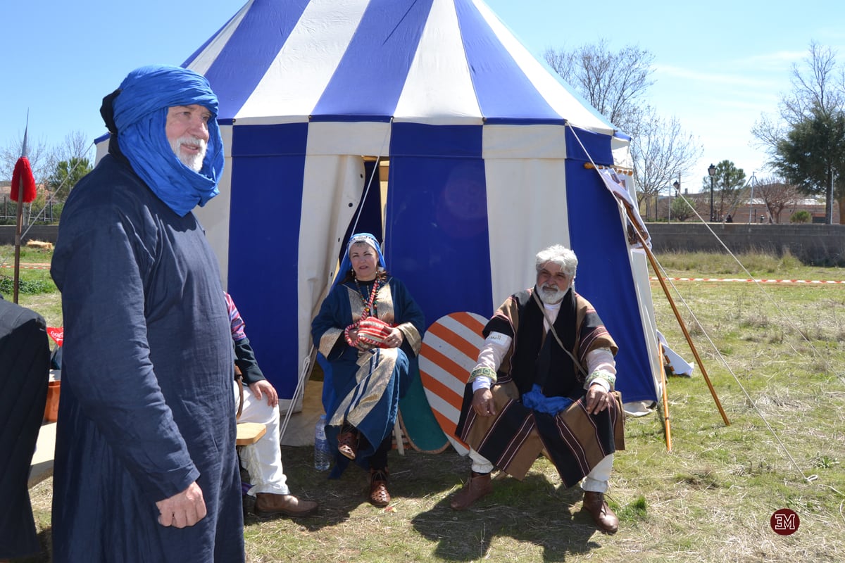 Imagen de archivo del campamento medieval que se levanta en cada edición de Montiel Medieval