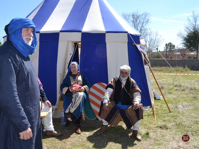 Imagen de archivo del campamento medieval que se levanta en cada edición de Montiel Medieval