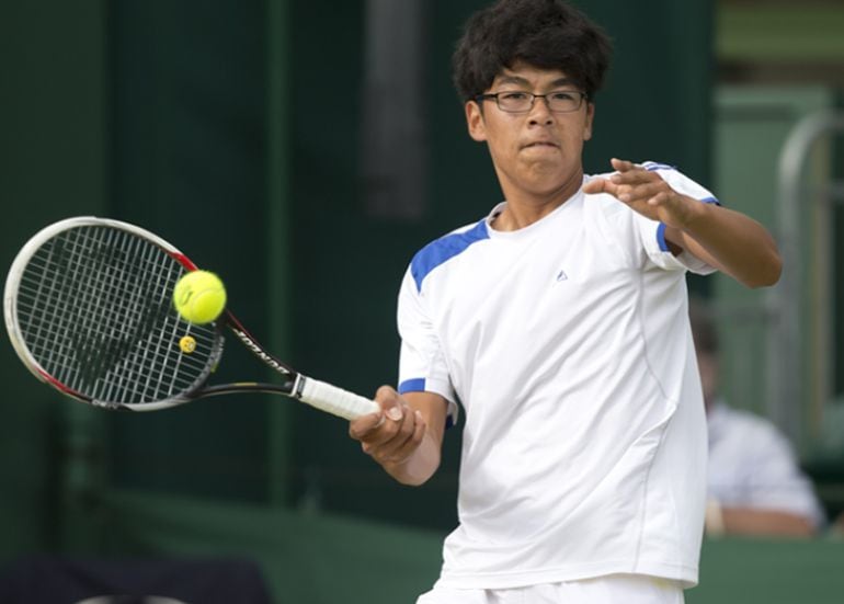 Chung volea en Wimbledon