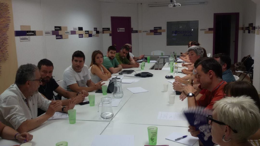 Reunión del Consejo Autonómico de Podemos Aragón 