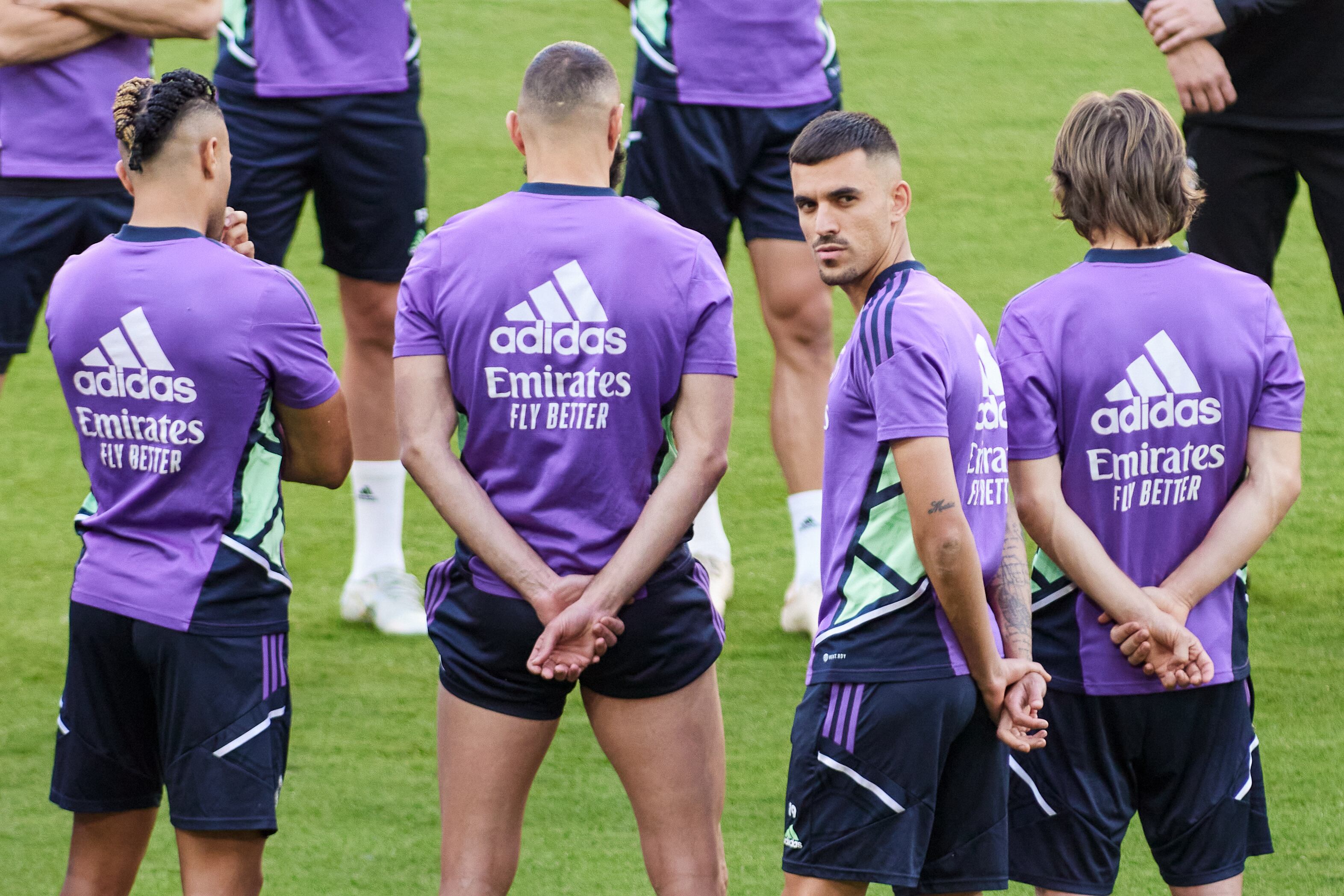 Dani Ceballos, durante el último entrenamiento del Real Madrid