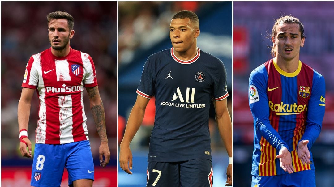 Saúl, Mbappé y Griezmann