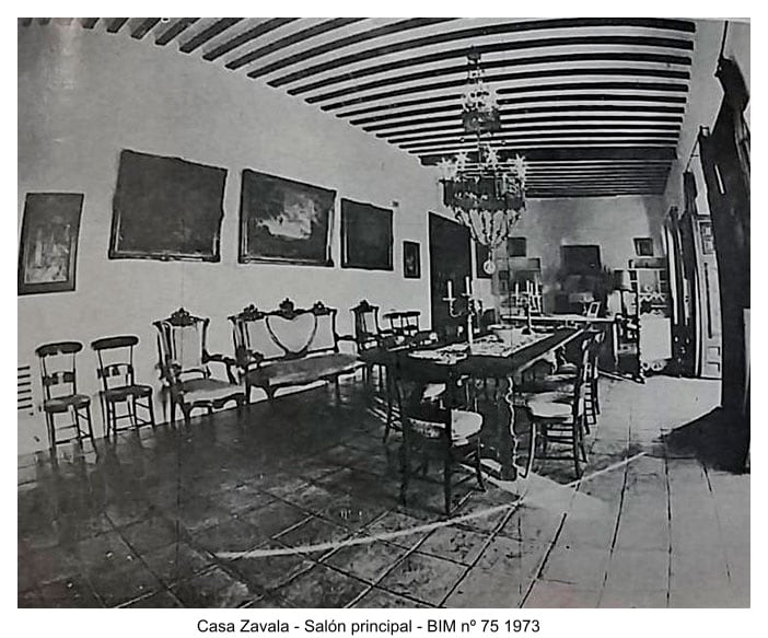 Casa Zavala. Salón principal. BIM nº 75-1973.