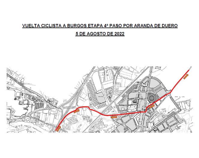 Las restricciones de tráfico de la Vuelta a Burgos a su paso por la capital ribereña