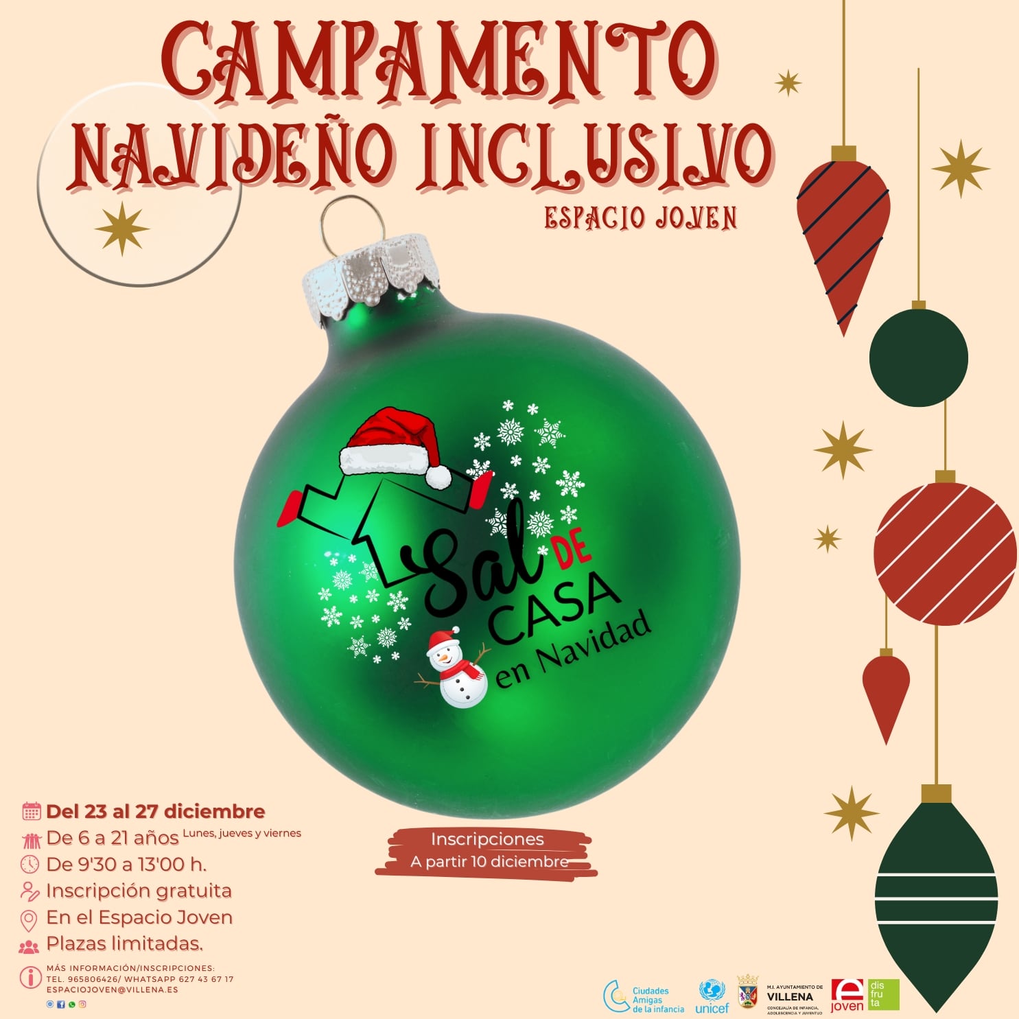 Actividades del Espacio Joven en Navidad