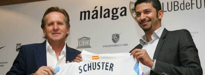 Schuster durante su presentación este miércoles en el Estadio de la Rosaleda