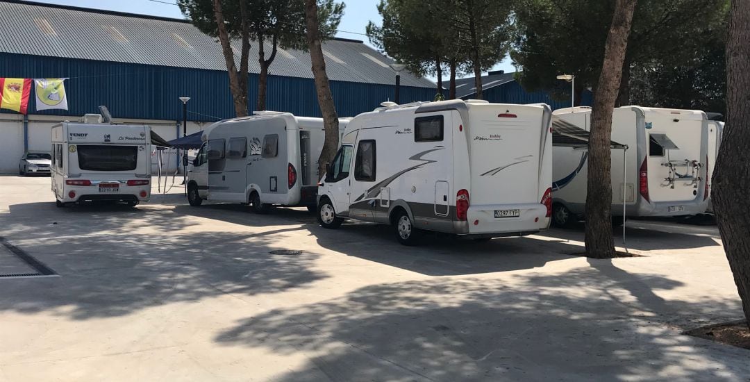 Imagen del nuevo aparcamiento de autocaravanas y caravanas de Valdepeñas (Ciudad Real), situado en el Polígono Industrial del Vino 