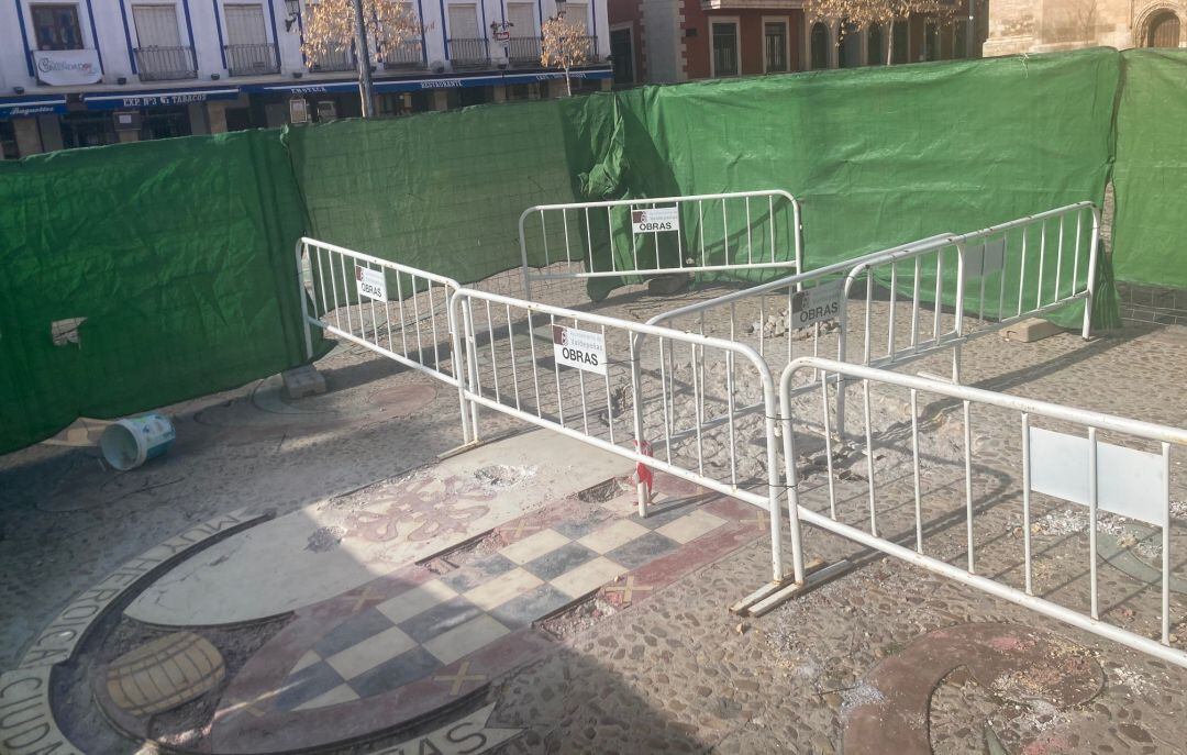 Imagen de archivo de una de las obras menores en Valdepeñas, promovida por el Ayuntamiento de la ciudad del vino