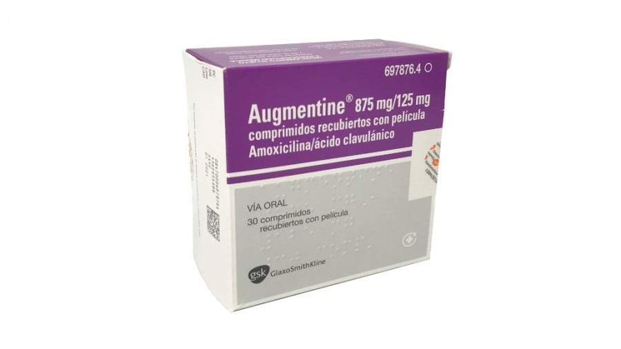 AUGMENTINE 875 mg/125 mg COMPRIMIDOS RECUBIERTOS CON PELICULA , 20 comprimidos -