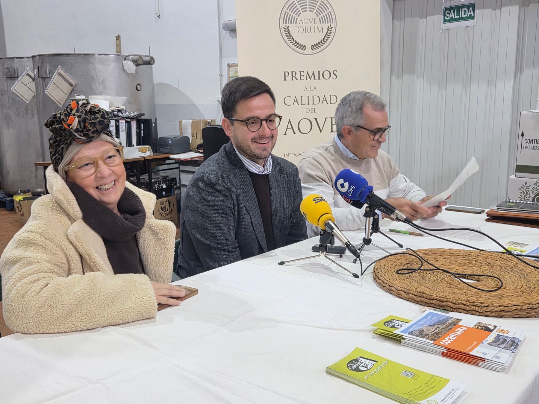 Marcela Richart, Rubén Muñoz i Rafael Montava, durant la presentació d'aquesta VI edició de l'AOVE Fòrum