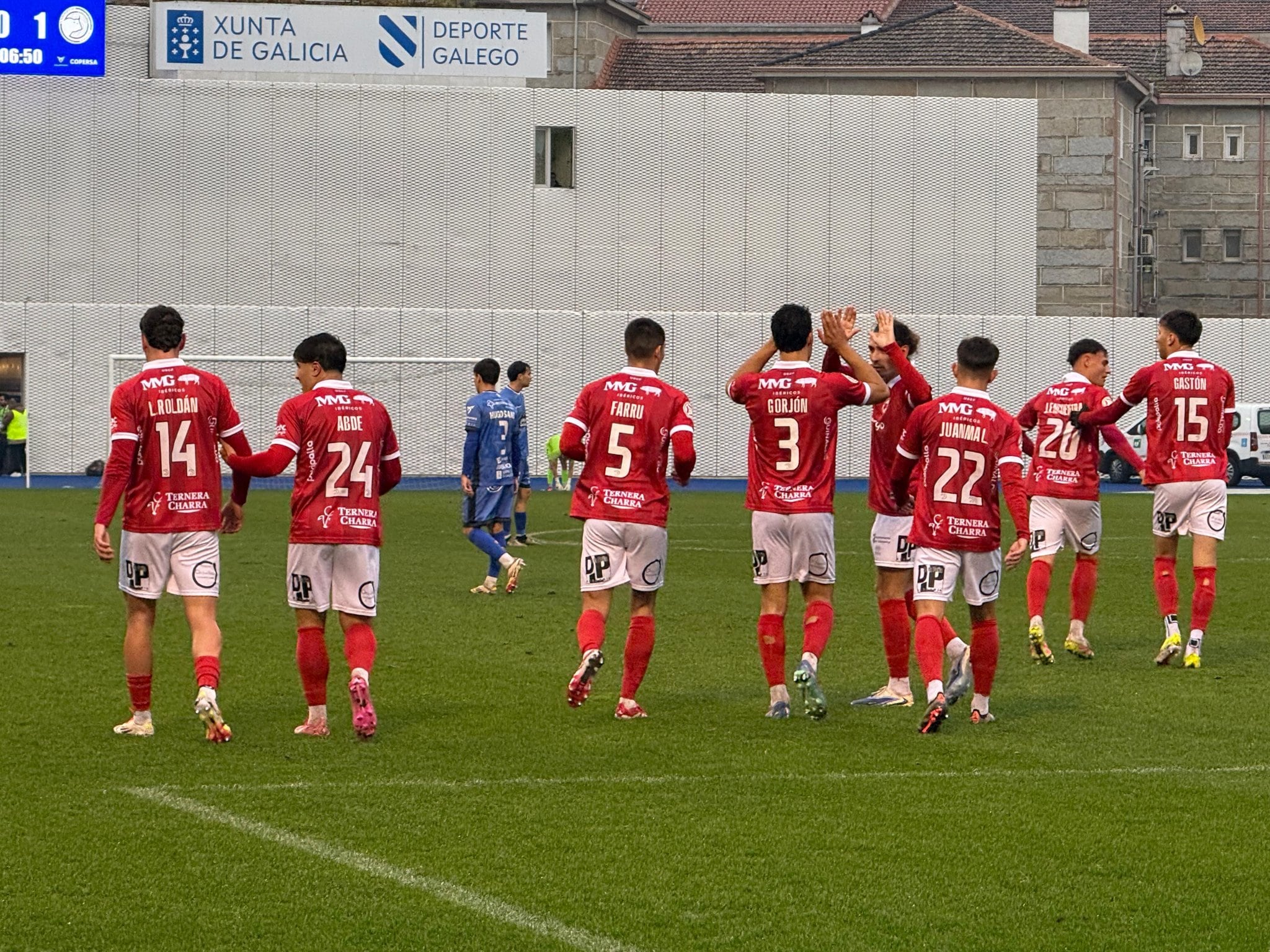 Unionistas de Salamanca, en el partido ante el Ourense/Unionistas CF
