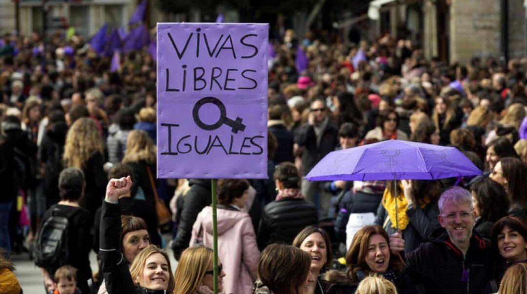 Imagen de archivo de la huelga feminista del 8 de marzo de 2018