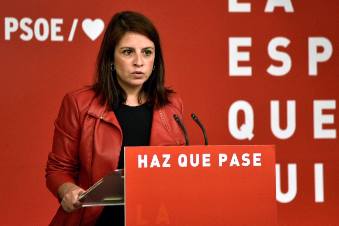 La vicesecretaria general del PSOE Adriana Lastra, encabeza la candidatura al Congreso por Asturias.  