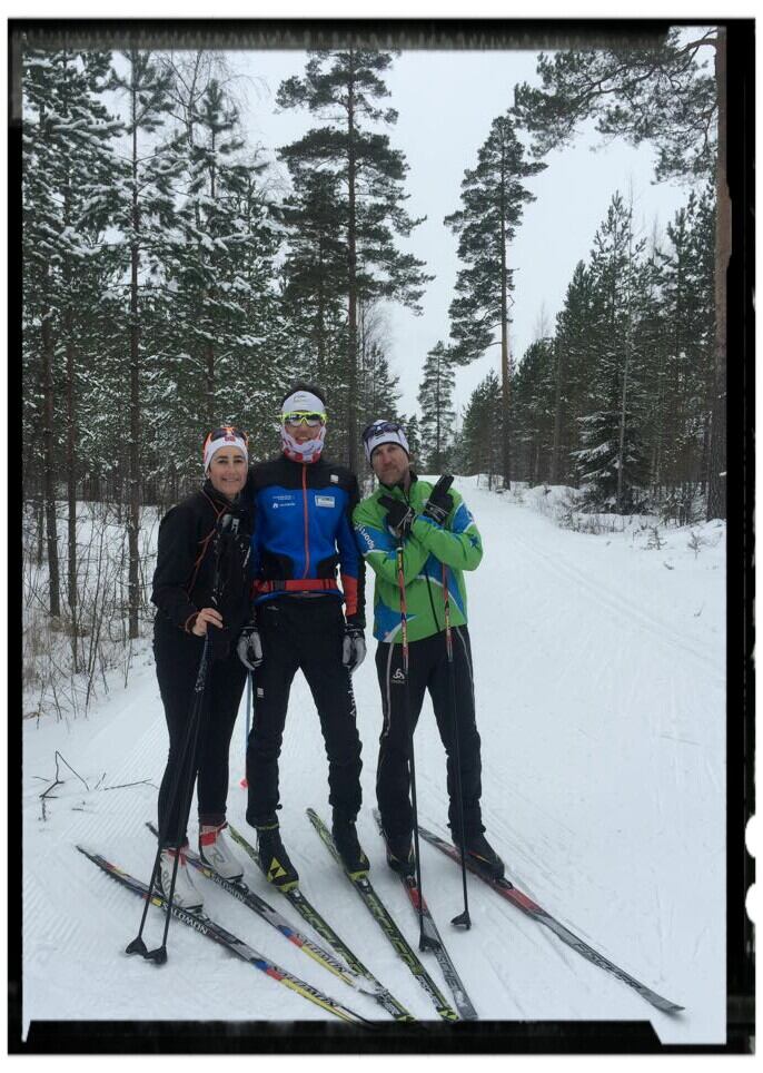 Montse Altimiras amb el seu fill, Irineu Esteve, i el seu marit, Carles Esteve