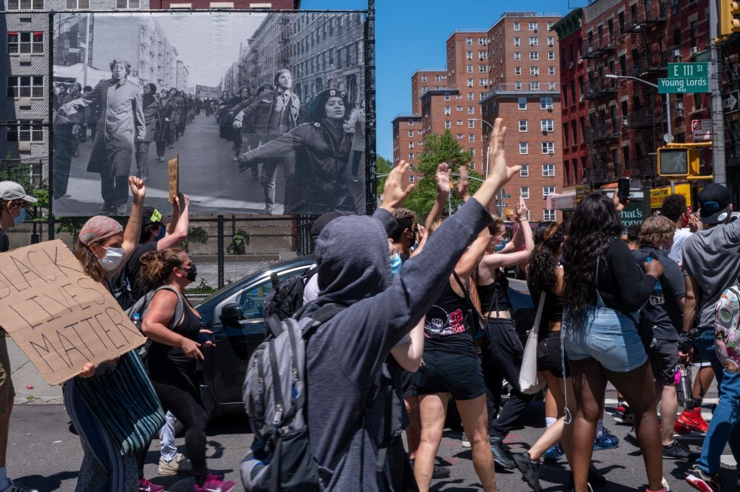 Protestas en las calles de EEUU por el asesinato de George Floyd. 