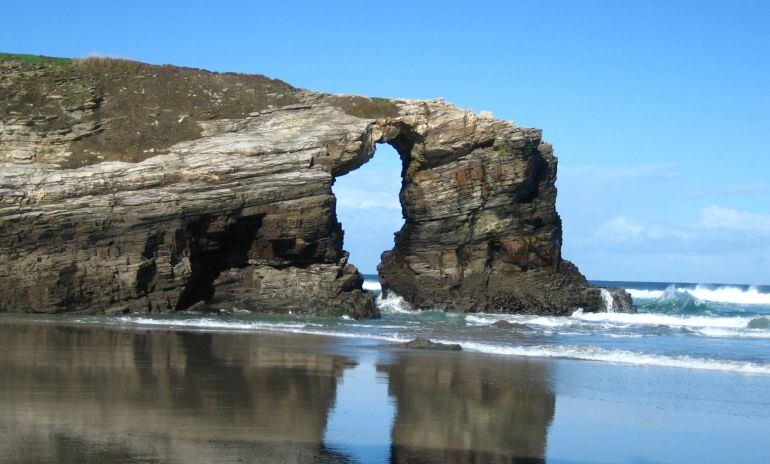 Imagen de la playa de As Catedrais en Ribadeo
