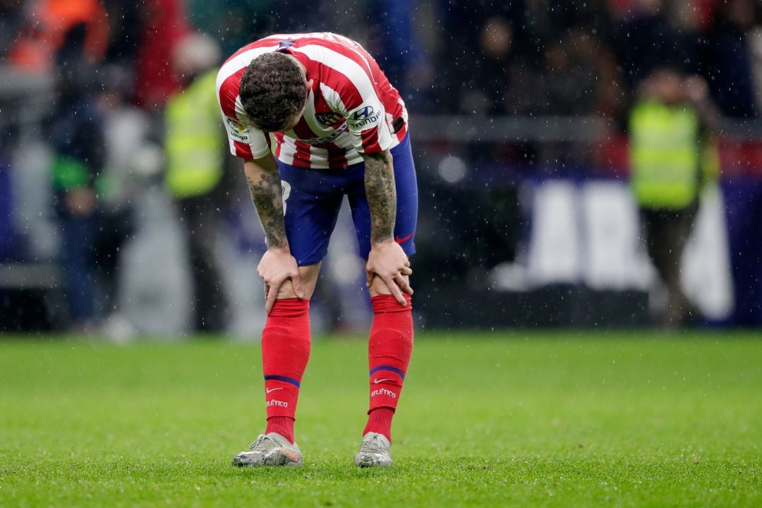 Saúl Ñíguez, tras el partido entre el Atlético y el Barcelona.